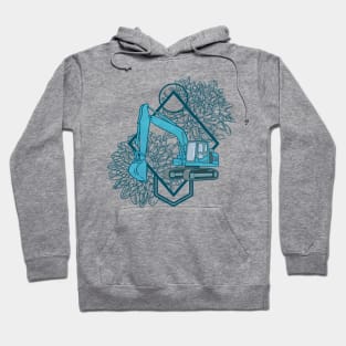 Floral Excavator Hoodie